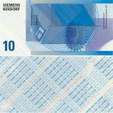 10 Siemens Nixdorf testovacia bankovka UNC - Kliknutím na obrázok zatvorte -
